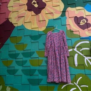 Vintage REYN SPOONER soft Pinwale Corduroy midi dress late 70's early 80s